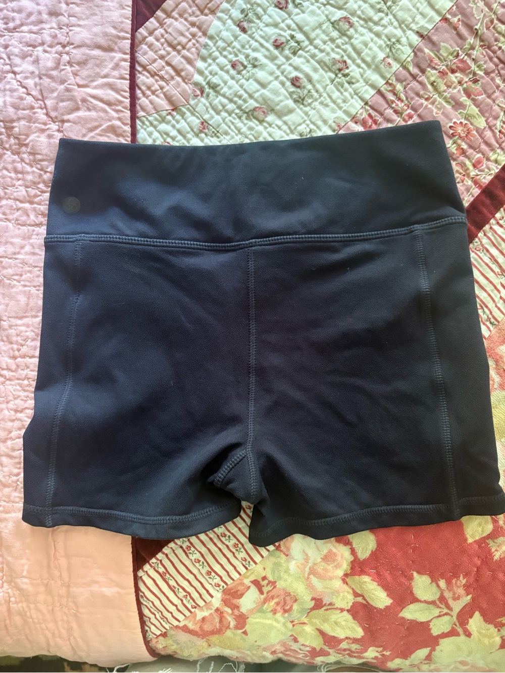 Lined High-Rise Navy Women’s Active Shorts